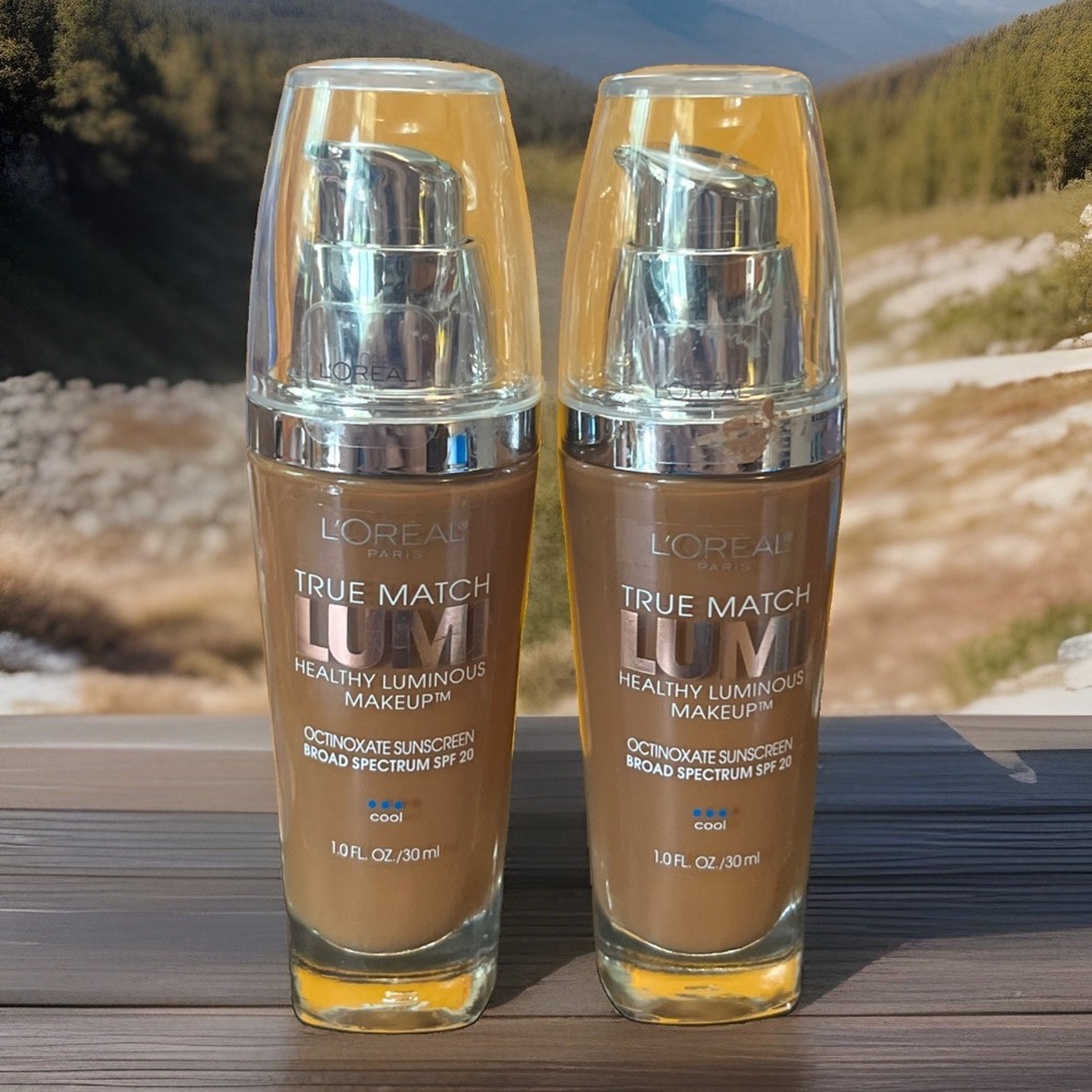 2 L'Oreal True Match‎ Lumi Healthy Luminous Foundation C6 Soft Sable Cool 1 oz